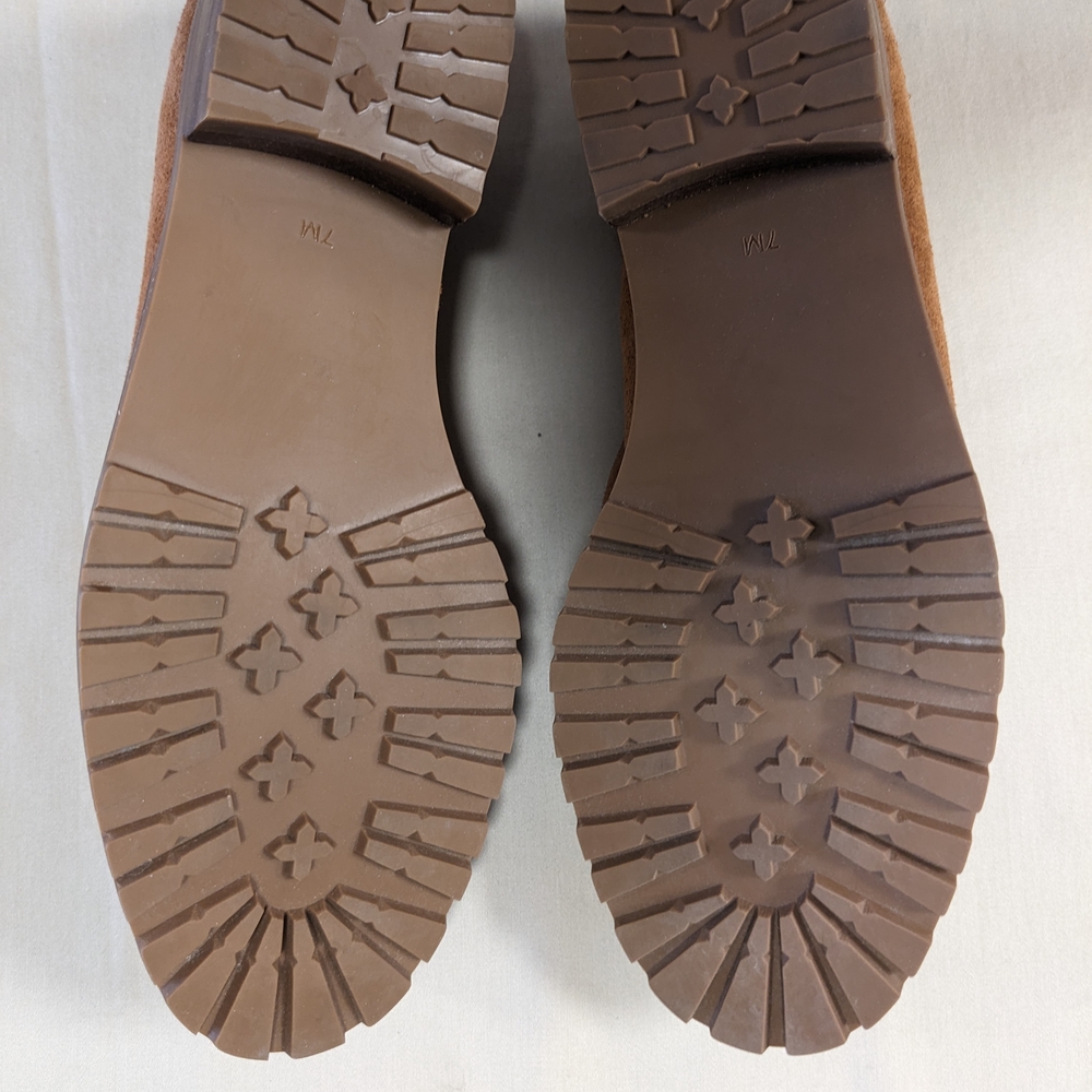 Talbot's Cassidy Brown Suede Loafers with Shearling Lining- Size 7 M - Picture 6 of 13